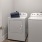 a washing machine in a room